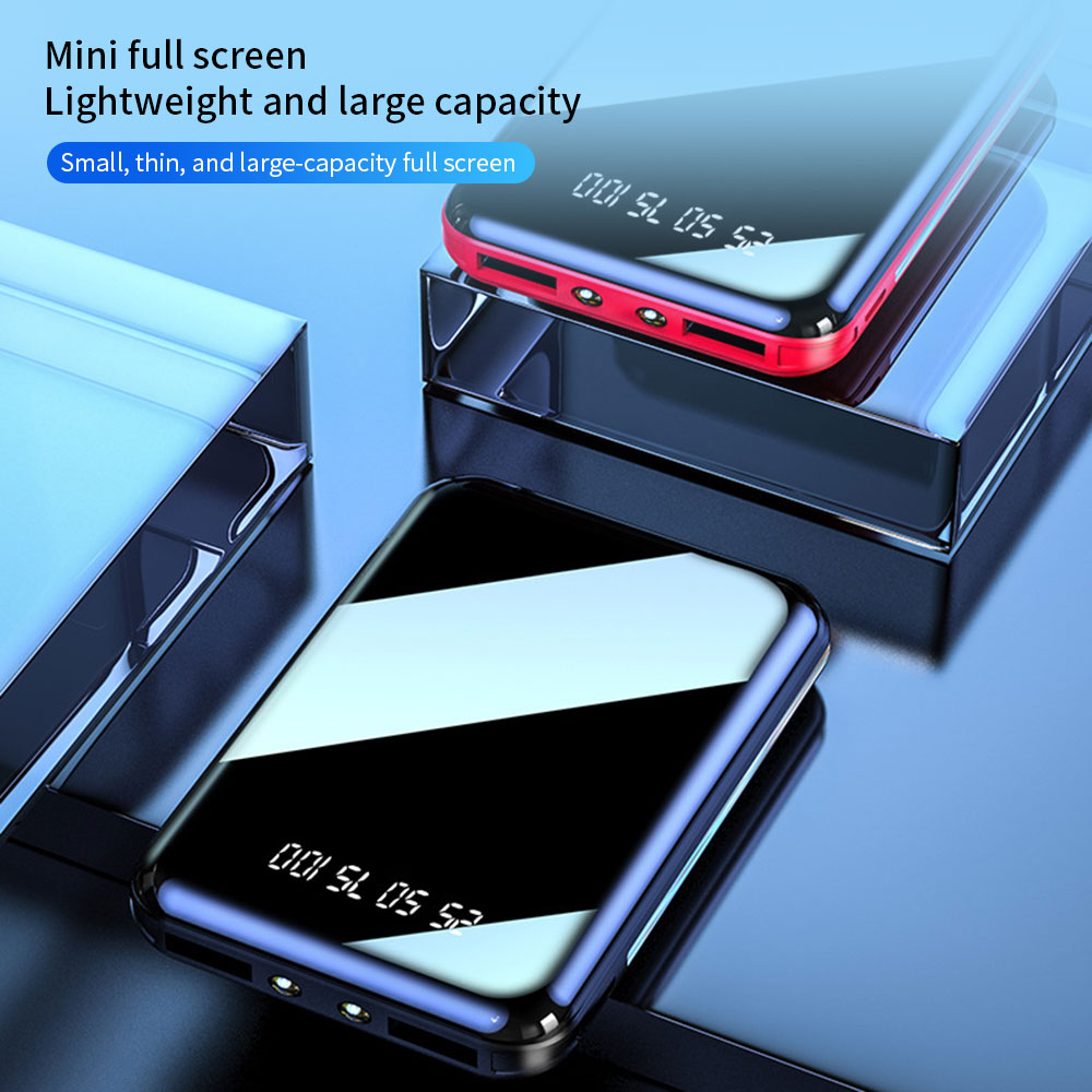 2021 Nuevas llegadas Mini Mobile Dual Usb Power Banks Cargador portátil Tipo-c Power Bank 