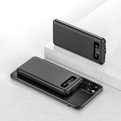 Linterna portátil ultrafina de 10000mah con cargador portátil Led Bancos de energía de tercera línea desmontables de metal